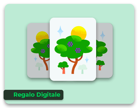 Regalo digitale, albero reale